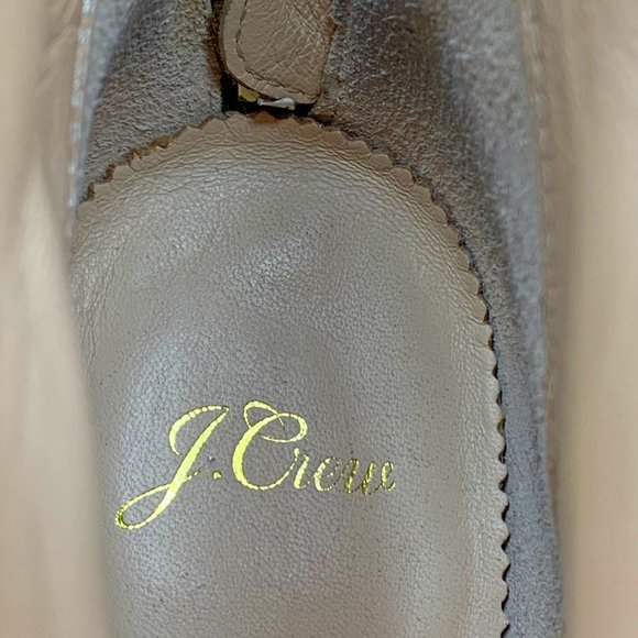 J Crew Sade‎ AB079 Dark Pecan Suede Rear Zip Chunky Heel Booties - Picture 3 of 11